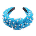 Manufacturer Knotted Fabric Headband Fashion Joker Set Pearl Candy Color Best-Selling Hair Accessory